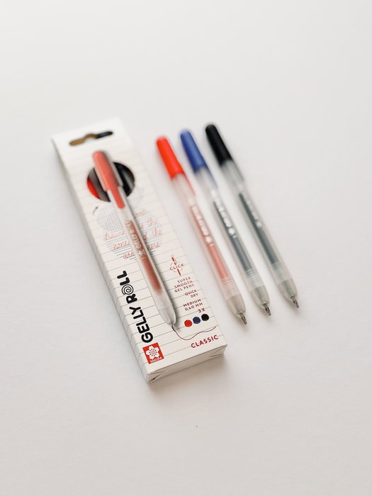 Sakura Gelly Roll Retractable Classic Bolígrafo de Gel Azul, Rojo y Negro Sakura Gelly Roll Retractable Classic Bolígrafo de Gel Azul, Rojo y Negro